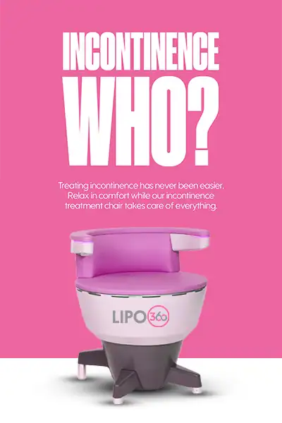 LIPO360 EMS Chair Can Help with Urinary Incontinence 2 Image of a urinary incontinence treatment seat Billericay